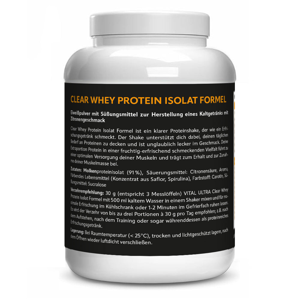 Vital Ultra Clear Whey Protein Isolat Formel